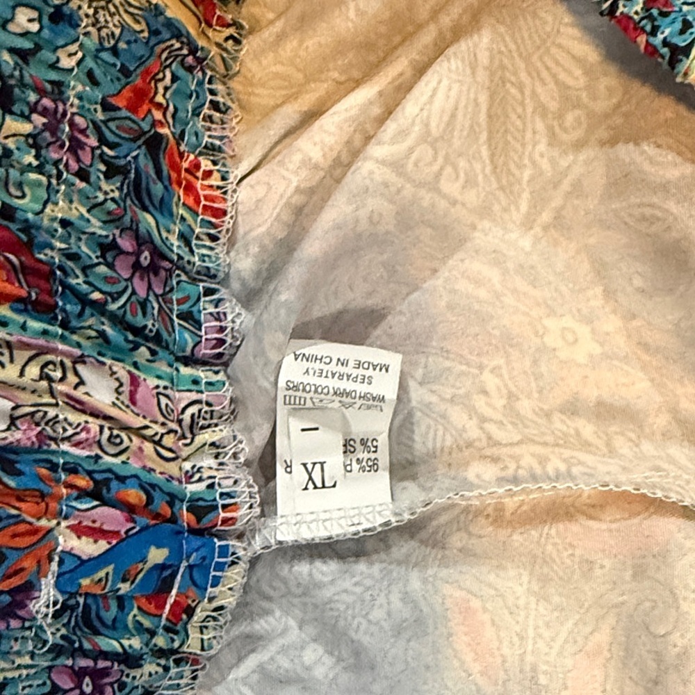 Colorful Paisley Print Wide Leg Pants - Picture 2 of 3